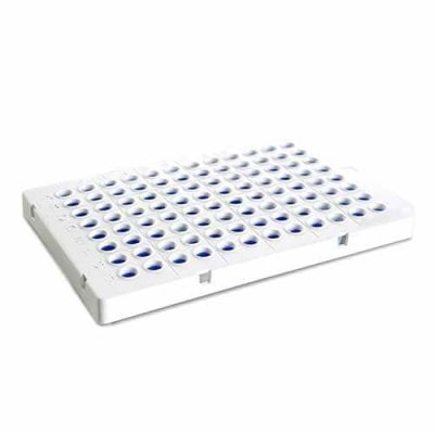 Microplaca qPCR 96 poços (meia borda) Low Profile - Kasvi